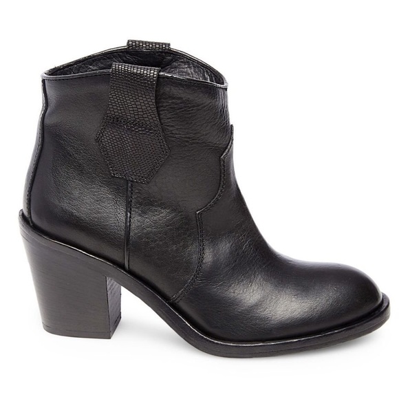 Steven by Steve Madden Black Leather Joni Boot New - Picture 1 of 7